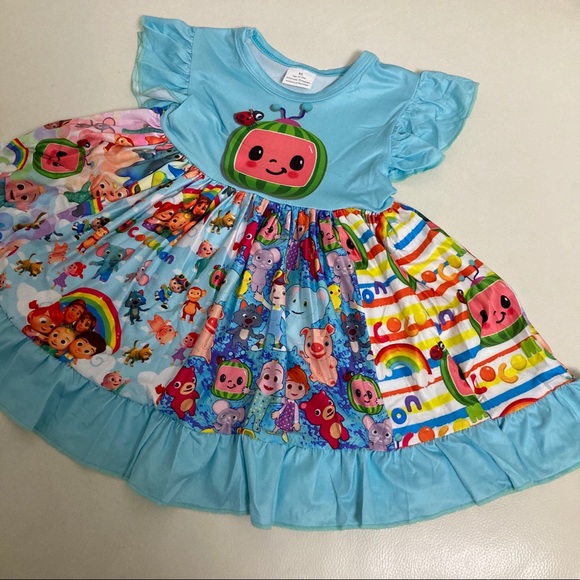 Cocomelon cute blue twirl colorful dress - Picture 3 of 6